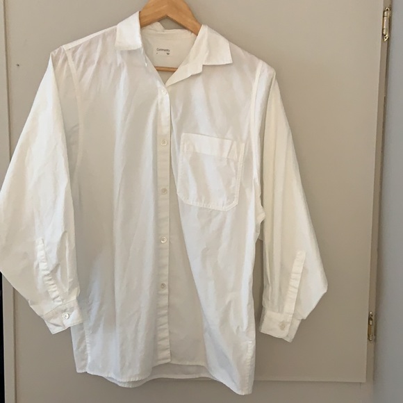 Aritzia Community oversized white blouse (sz1) - Picture 3 of 3